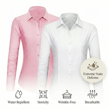 Stain & Wrinkle Resistant Button‑Down Shirt (2‑Pack)
